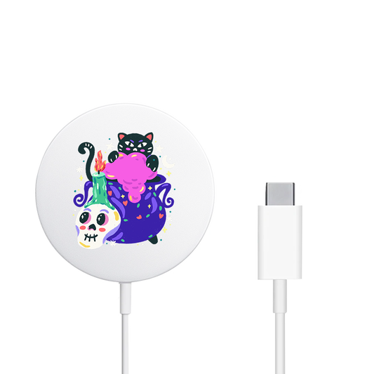 Magnetic Wireless Charger - Cat Monster