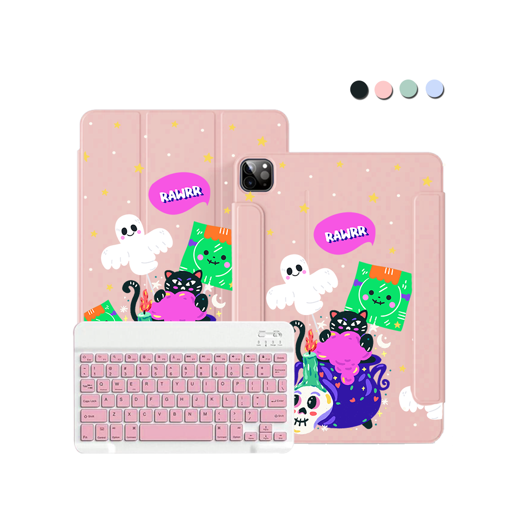 iPad / Android Tab Wireless Keyboard Flipcover - Cat Monster