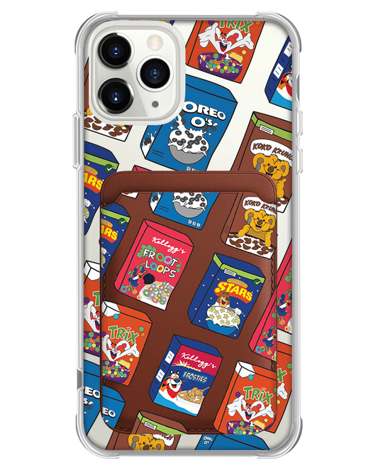 iPhone Magnetic Wallet Case - Cereal Boxes