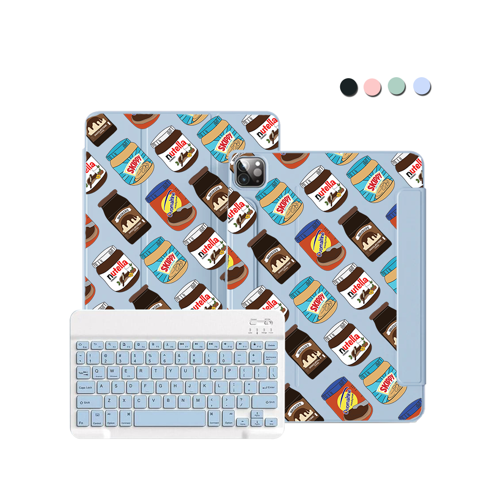 iPad / Android Tab Wireless Keyboard Flipcover - Choco Spread