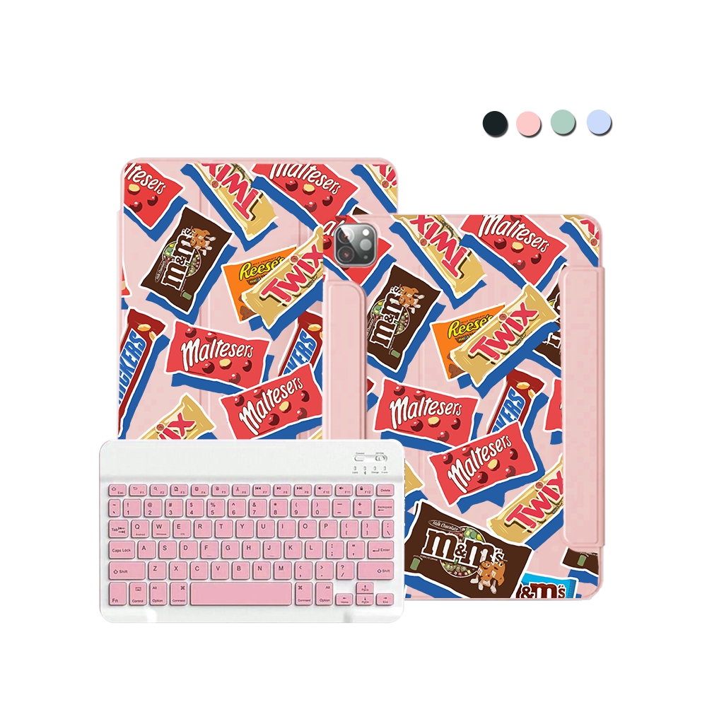 iPad / Android Tab Wireless Keyboard Flipcover - Choco Sweet