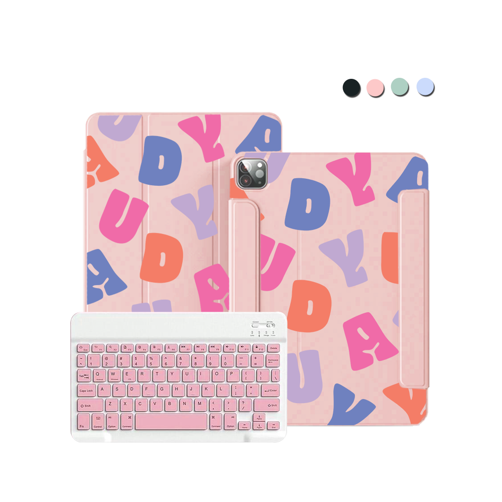 iPad / Android Tab Wireless Keyboard Flipcover - Chubby Monogram