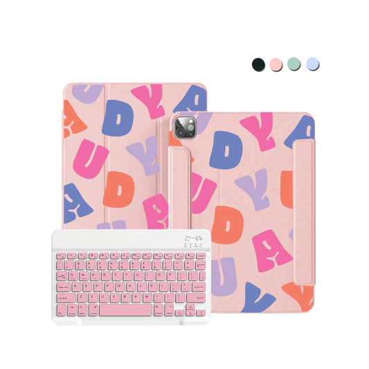 iPad / Android Tab Wireless Keyboard Flipcover - Chubby Monogram