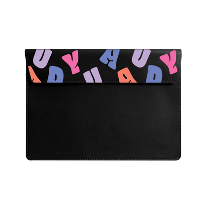 Vegan Leather Sleeve - Chubby Monogram