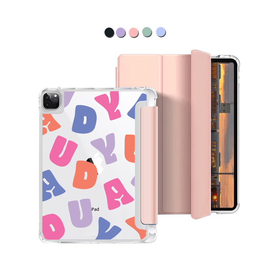 iPad Macaron Flip Cover - Chubby Monogram