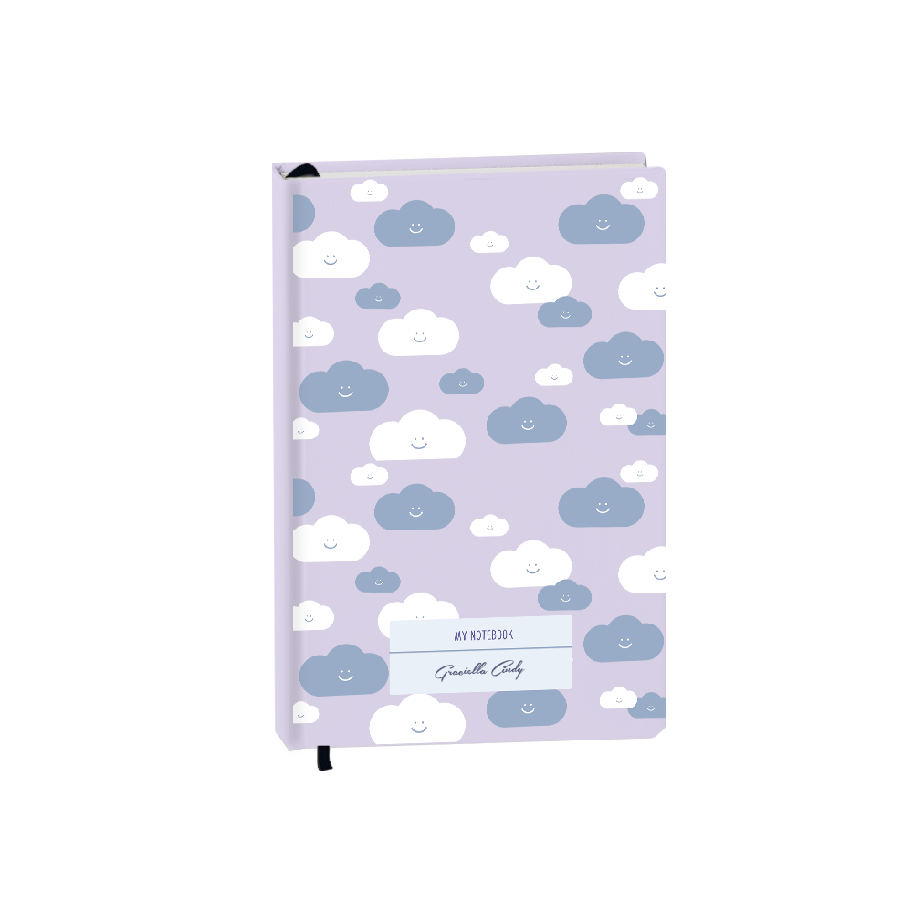 Hardcover Bookpaper Journal - Clouds (with Elastic Band & Bookmark)