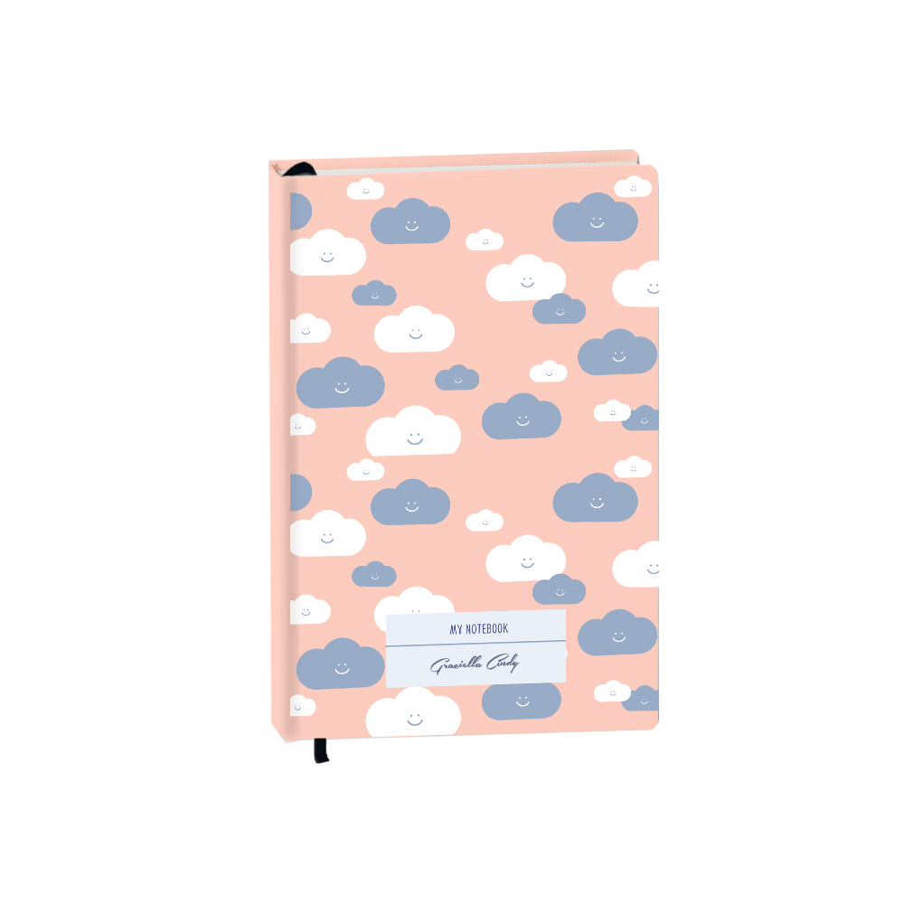 Hardcover Bookpaper Journal - Clouds (with Elastic Band & Bookmark)