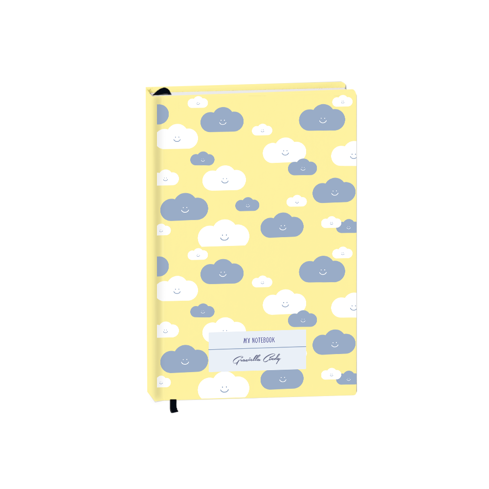 Hardcover Bookpaper Journal - Clouds (with Elastic Band & Bookmark)