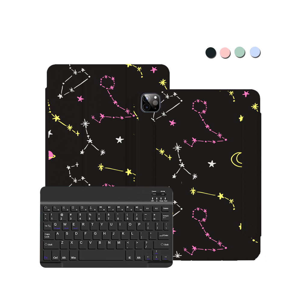 iPad / Android Tab Wireless Keyboard Flipcover - Constellation Candy