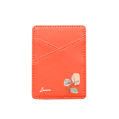 Vegan Leather Pocket Wallet - Sketchy Flower 2.0