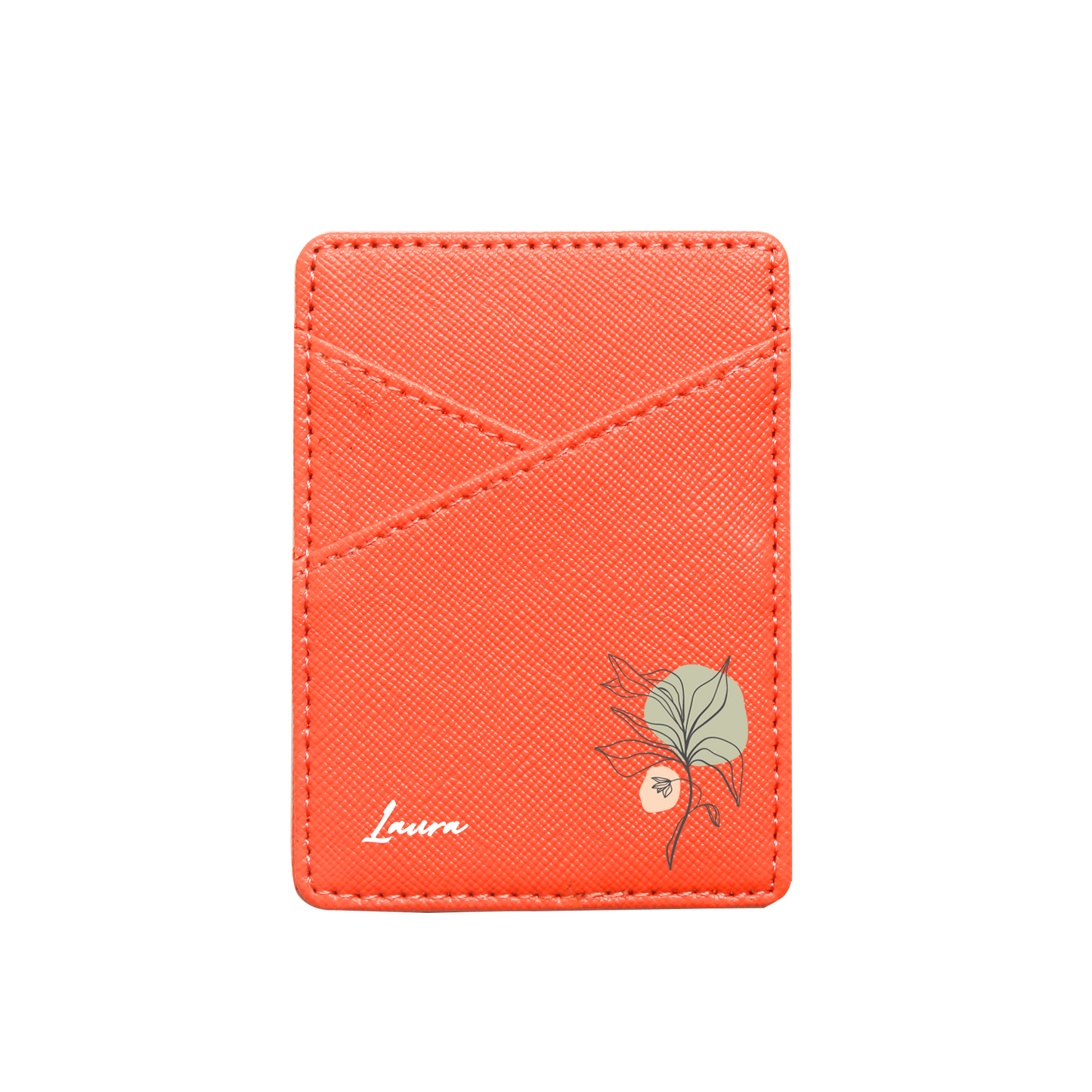 Vegan Leather Pocket Wallet - Sketchy Flower 3.0