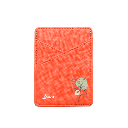 Vegan Leather Pocket Wallet - Sketchy Flower 3.0