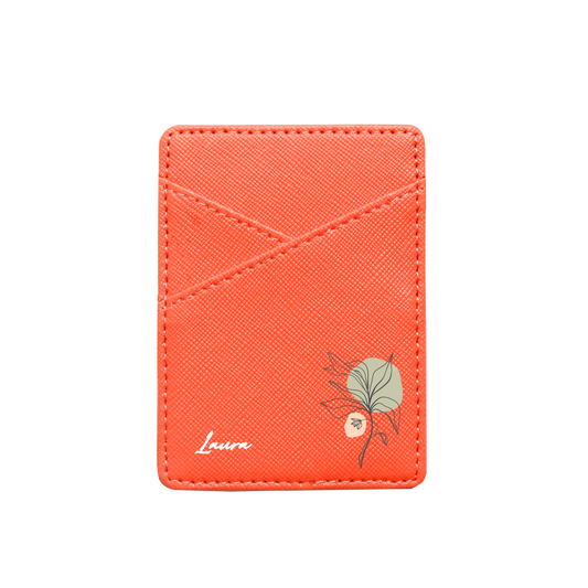 Vegan Leather Pocket Wallet - Sketchy Flower 3.0