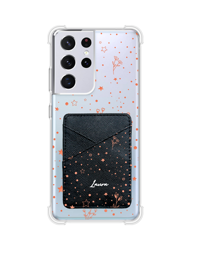 Android Phone Wallet Case - Coral Constellation