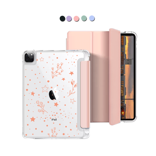 iPad Macaron Flip Cover - Coral Constellation