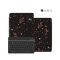 iPad / Android Tab Wireless Keyboard Flipcover - Coral Constellation
