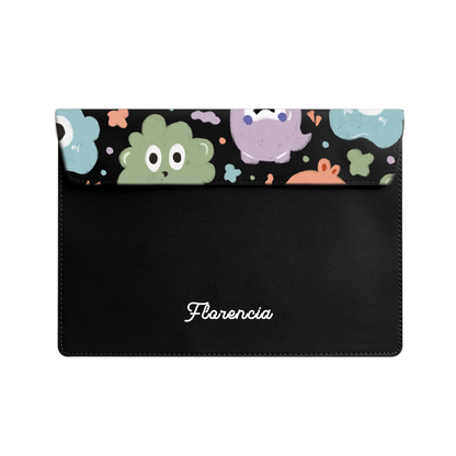 Vegan Leather Sleeve - Cute Monster 2.0