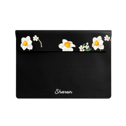 Vegan Leather Sleeve - December Narcissus