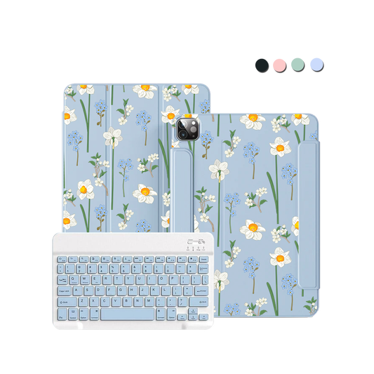 iPad Wireless Keyboard Flipcover - December Narcissus
