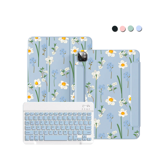 iPad / Android Tab Wireless Keyboard Flipcover - December Narcissus