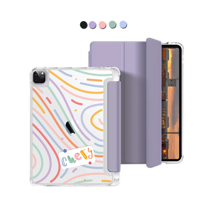 iPad Macaron Flip Cover - Doodle 2.0 Monogram