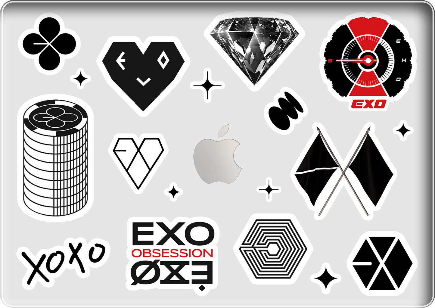 Macbook Snap Case - EXO Sticker Pack