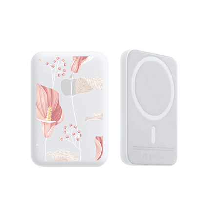 Magnetic Wireless Powerbank - Easter Lily