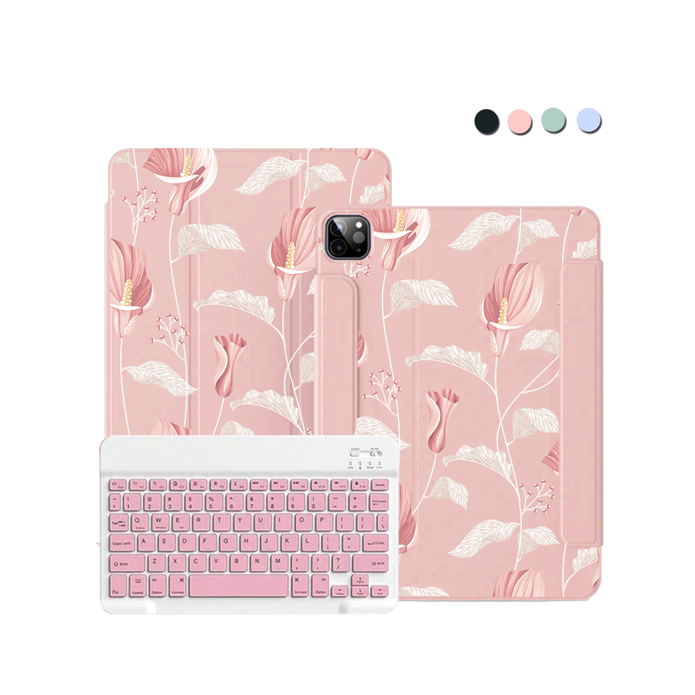 iPad Wireless Keyboard Flipcover - Easter Lily