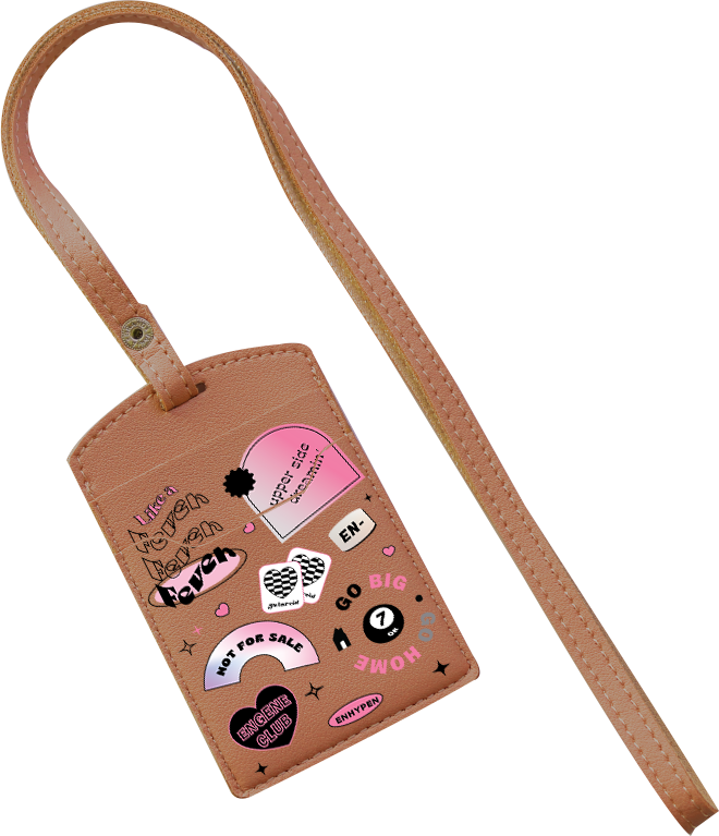 Vegan Leather Lanyard - Enhypen Sticker Pack