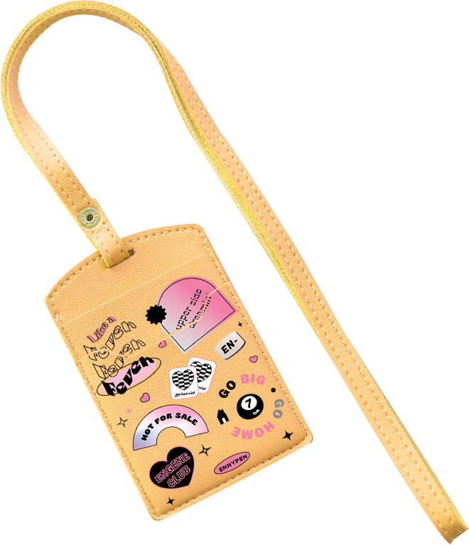 Vegan Leather Lanyard - Enhypen Sticker Pack