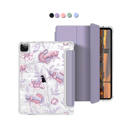 iPad Macaron Flip Cover - Fish & Floral 1.0