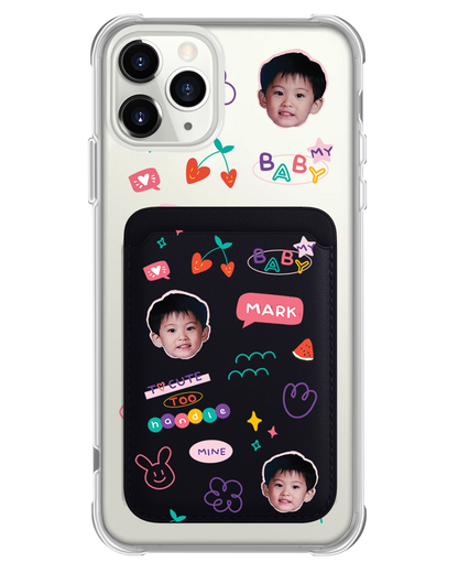 iPhone Magnetic Wallet Case - Face Grid