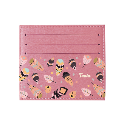 6 Slots Card Holder - Feathers