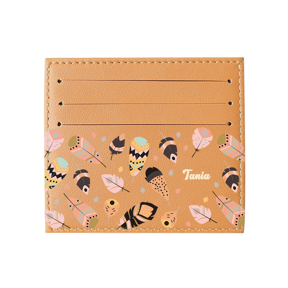 6 Slots Card Holder - Feathers