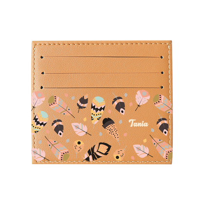 6 Slots Card Holder - Feathers