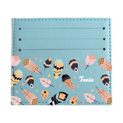 6 Slots Card Holder - Feathers
