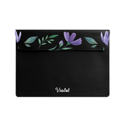 Vegan Leather Sleeve - February Violets