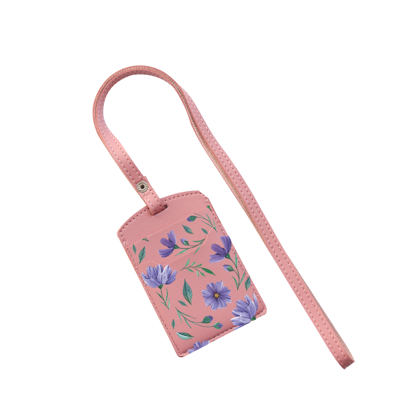 Vegan Leather Lanyard - February Violets