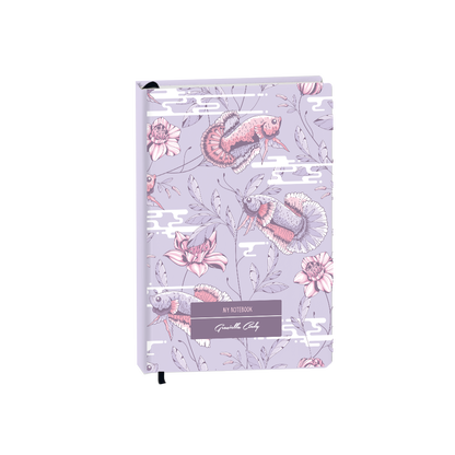 Hardcover Bookpaper Journal - Fish & Floral 1.0 (with Elastic Band & Bookmark)