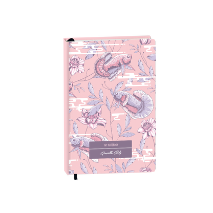 Hardcover Bookpaper Journal - Fish & Floral 1.0 (with Elastic Band & Bookmark)