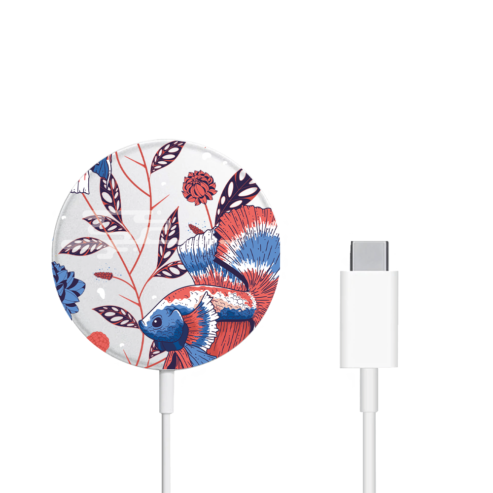 Magnetic Wireless Charger - Fish & Floral 2.0
