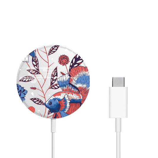 Magnetic Wireless Charger - Fish & Floral 2.0