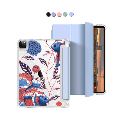 iPad Macaron Flip Cover - Fish & Floral 2.0