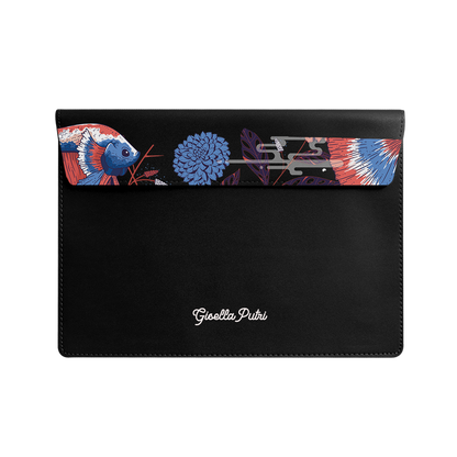Vegan Leather Sleeve - Fish & Floral 2.0