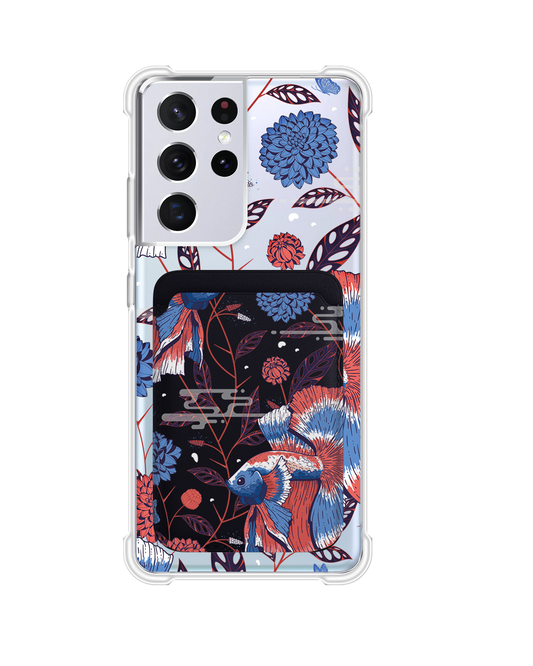 Android Magnetic Wallet Case - Fish & Floral 2.0