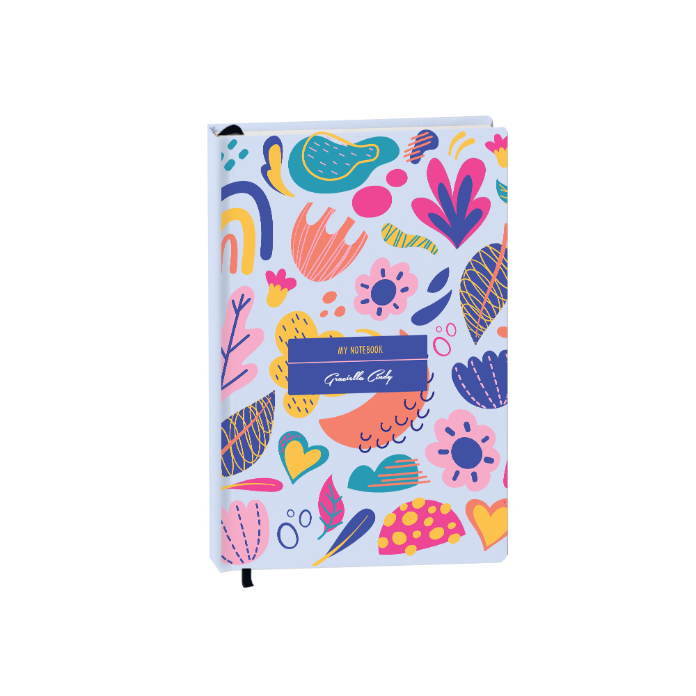 Hardcover Bookpaper Journal - Florals (with Elastic Band & Bookmark)
