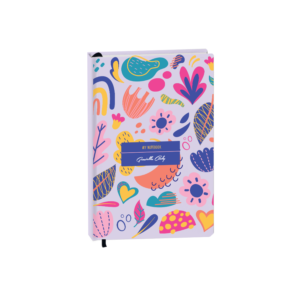 Hardcover Bookpaper Journal - Florals (with Elastic Band & Bookmark)