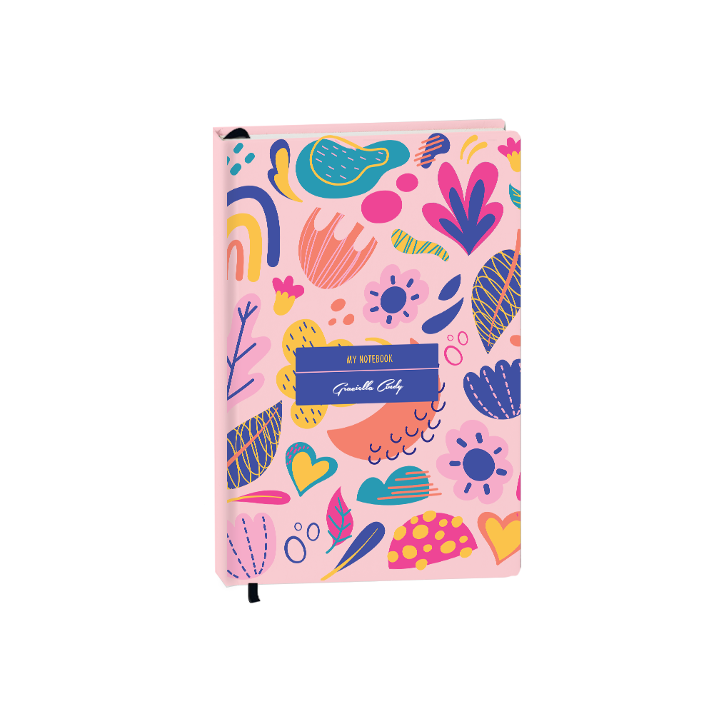 Hardcover Bookpaper Journal - Florals (with Elastic Band & Bookmark)