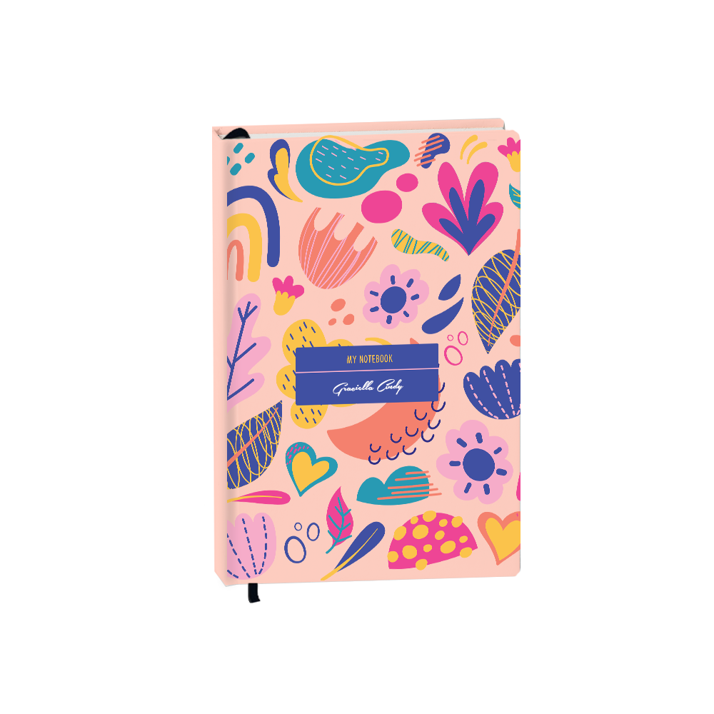 Hardcover Bookpaper Journal - Florals (with Elastic Band & Bookmark)