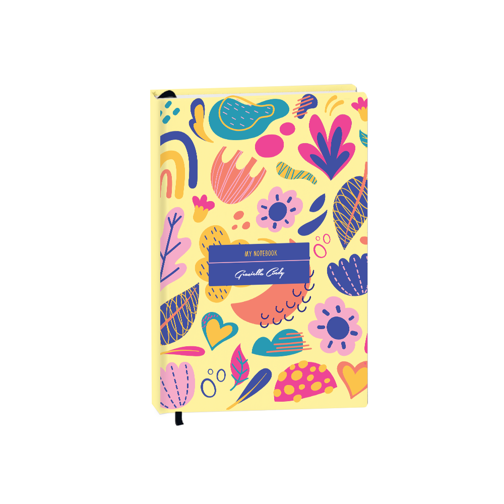 Hardcover Bookpaper Journal - Florals (with Elastic Band & Bookmark)